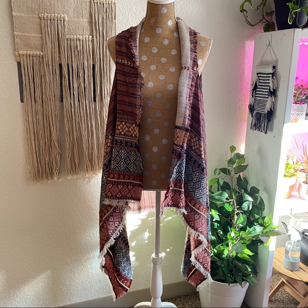 Warm toned sweater wrap